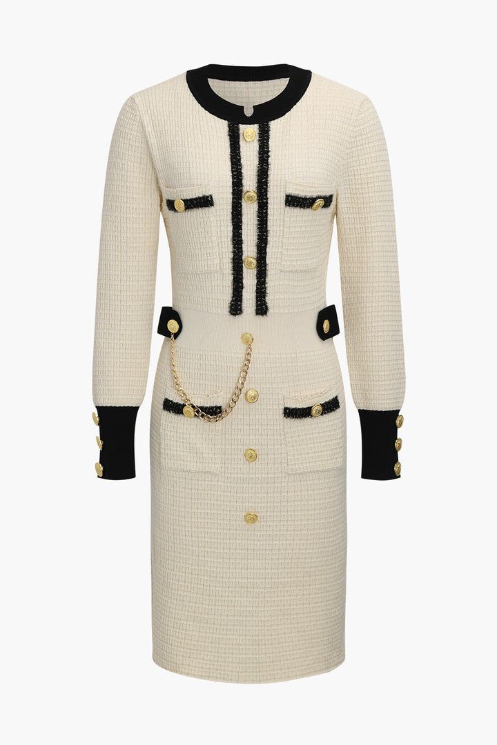 Melphia - Imperial Elegance Tweed Elbise - melphia.com.tr